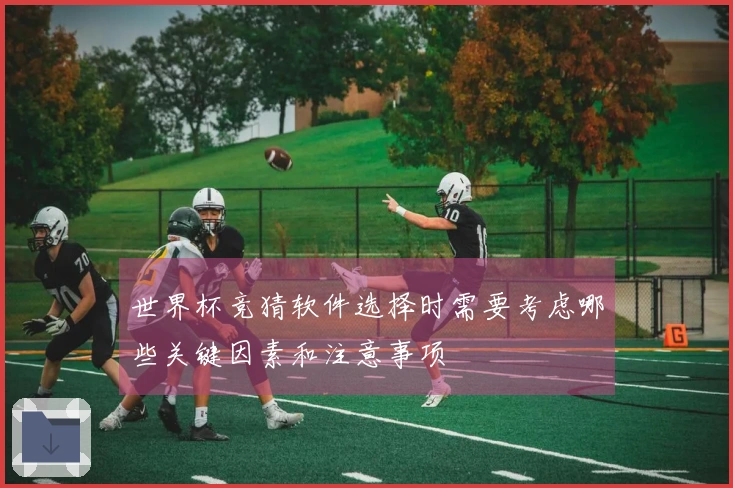 世界杯竞猜软件选择时需要考虑哪些关键因素和注意事项